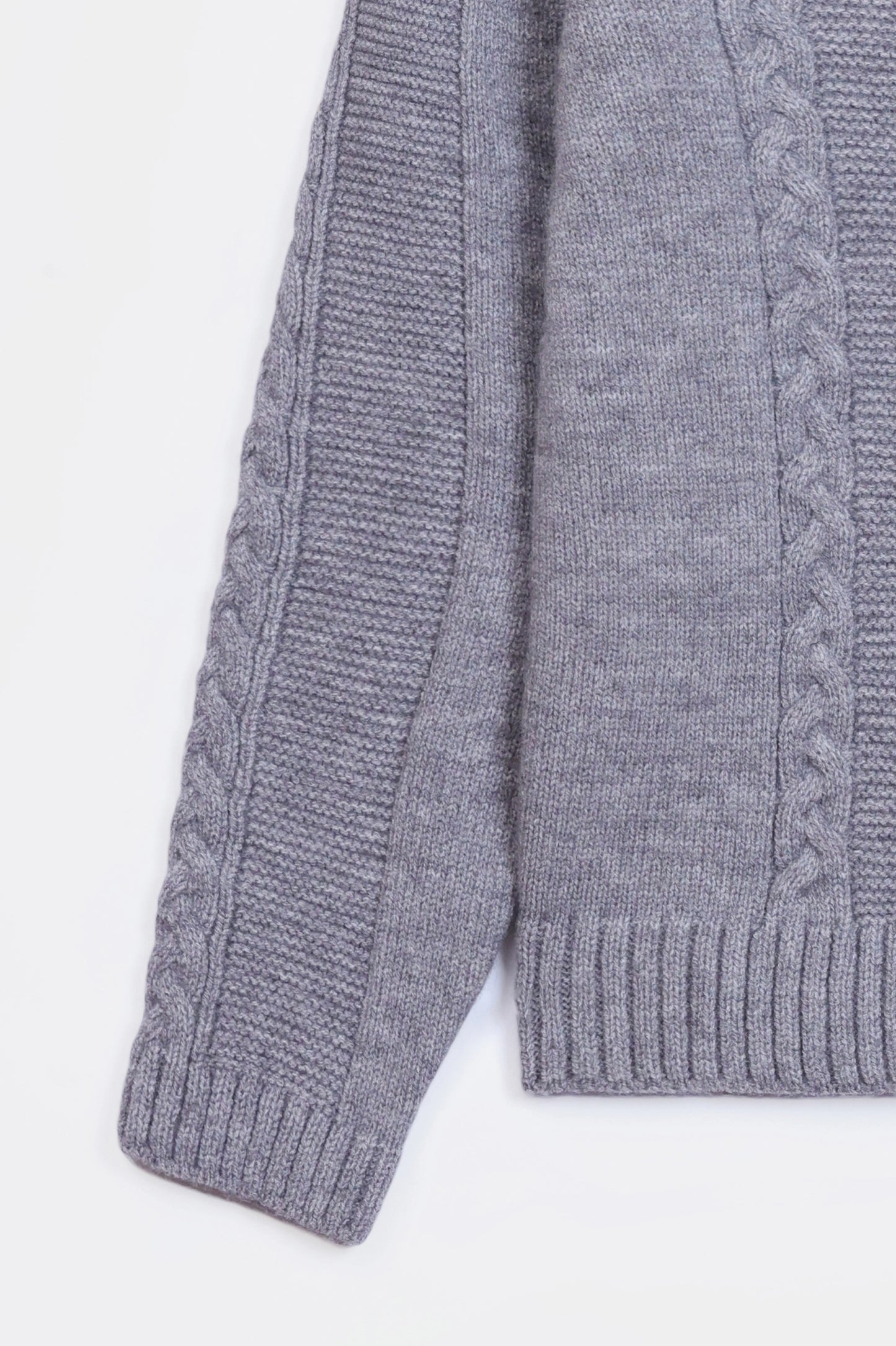 Shawl Collar Cable Knit Sweater - Cougar Clothing