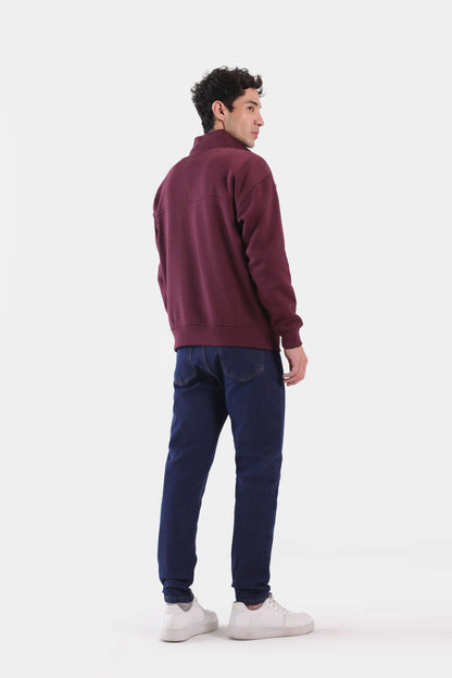 Paneled Quarter Zip Sweatshirt - Cougar Clothing