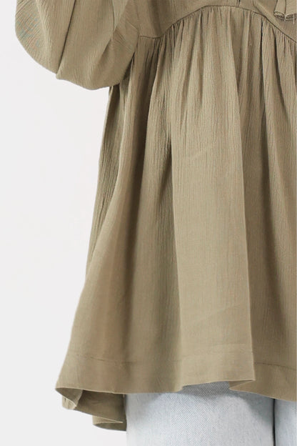 Crush Cotton Dress - Cougar Clothing