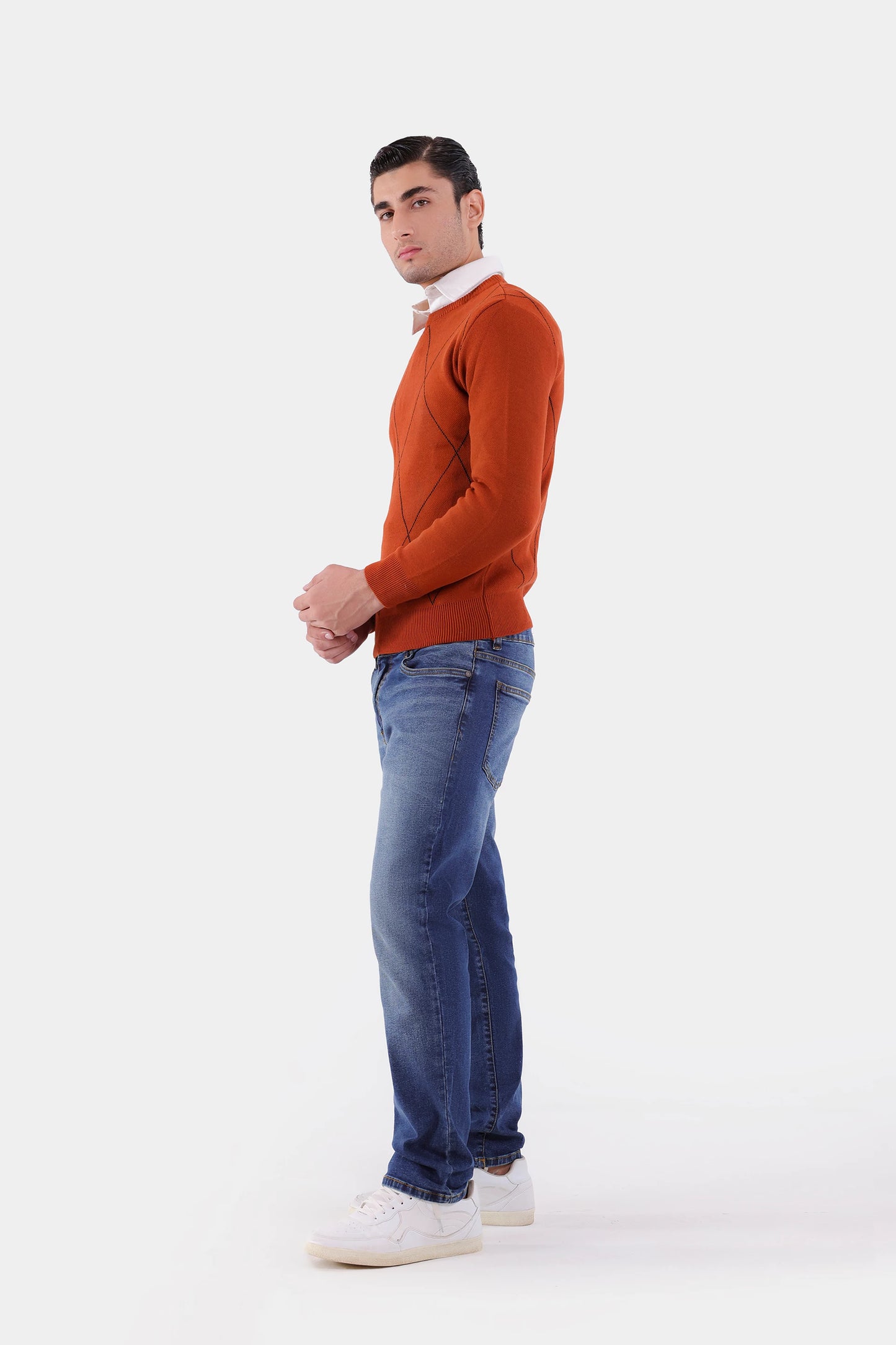 Argyle Knit Sweater - Cougar Clothing