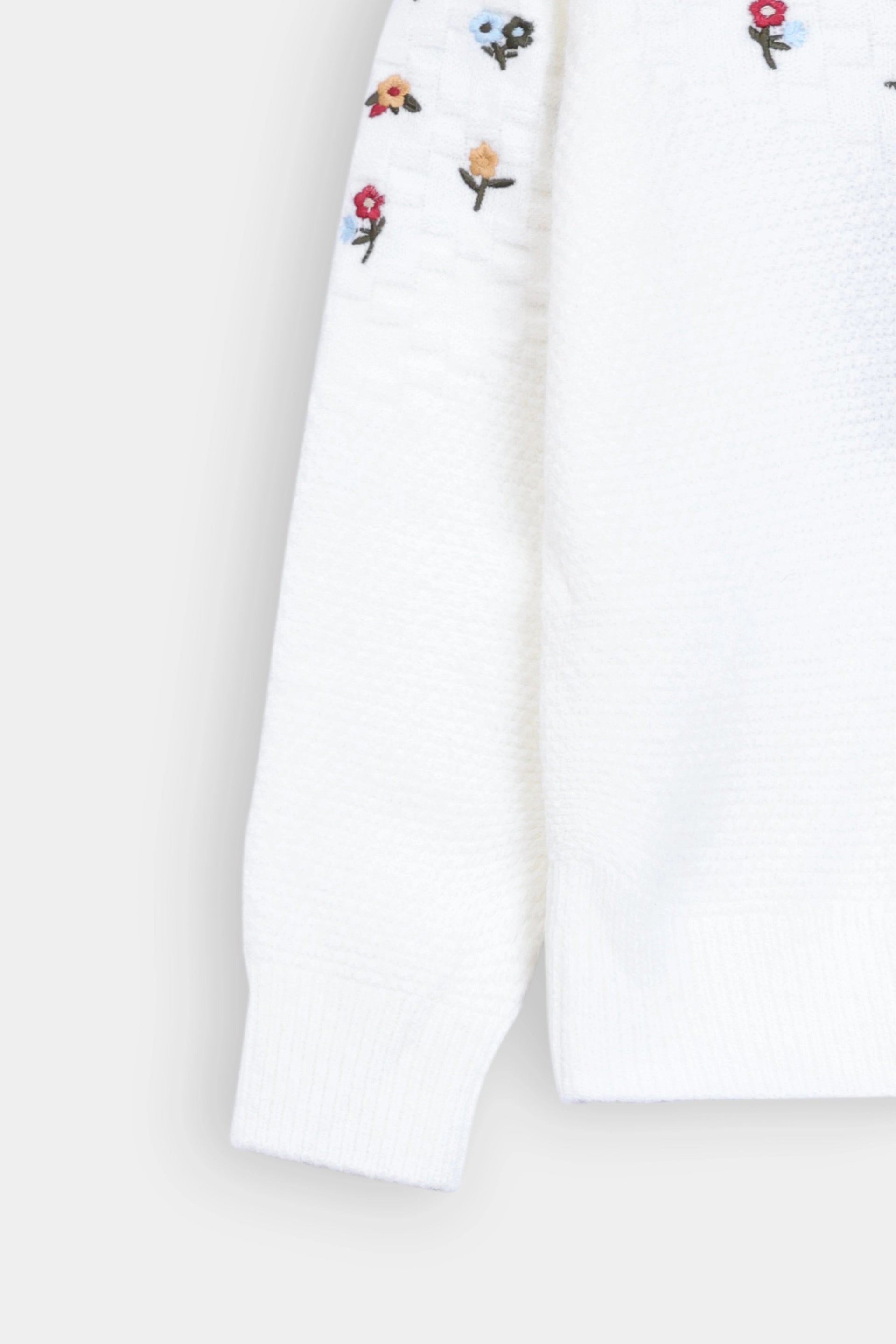 Floral Embroidered Jumper - Cougar Clothing