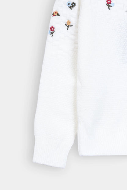 Floral Embroidered Jumper - Cougar Clothing