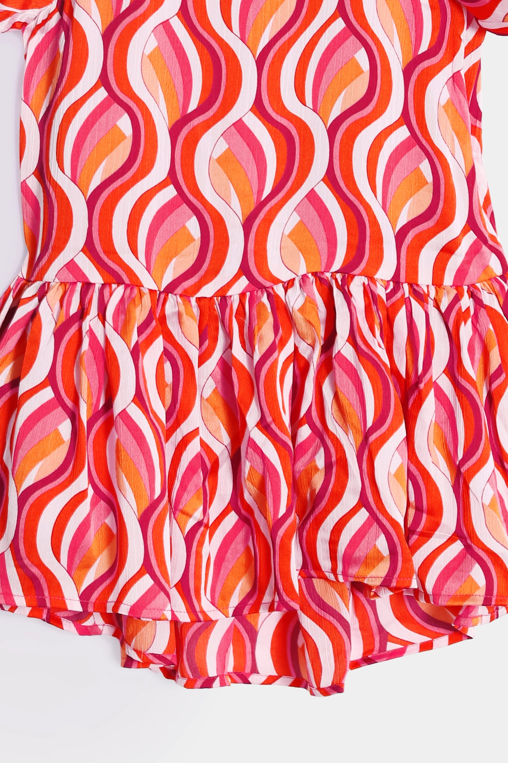 Wavy Printed Dress - Cougar Clothing