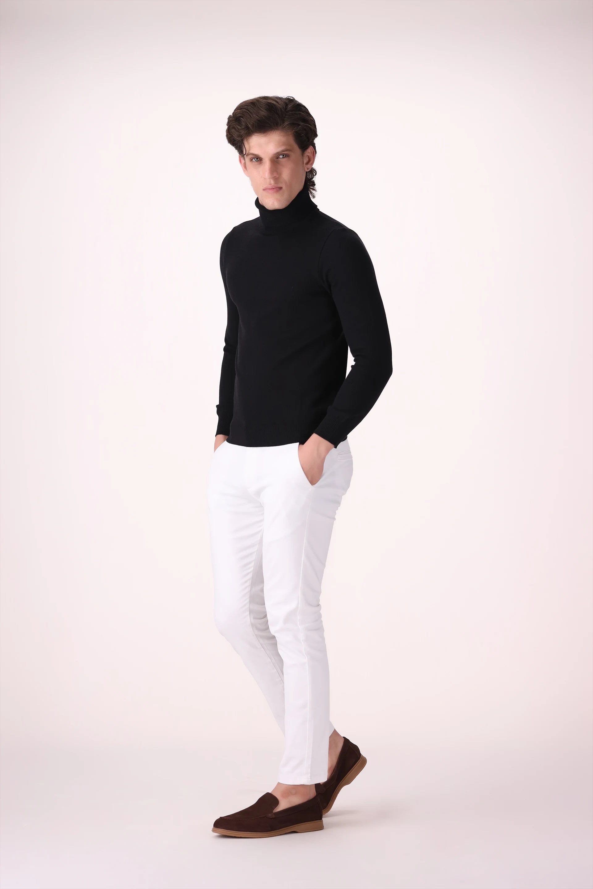 Extra Fine Roll Neck Sweater - Cougar Clothing