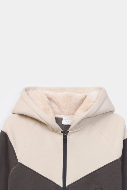 Color Block Zipper Hoodie - Cougar Clothing