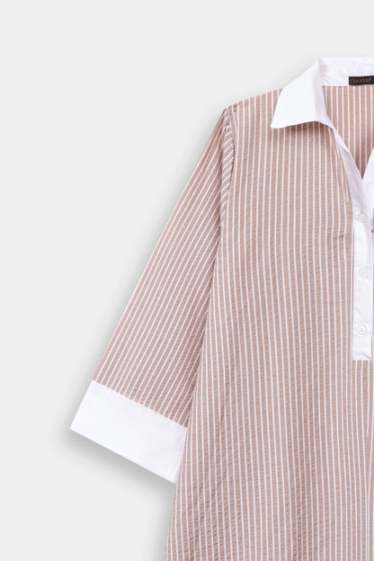 Yarn Dyed Striped Tunic - Cougar Clothing