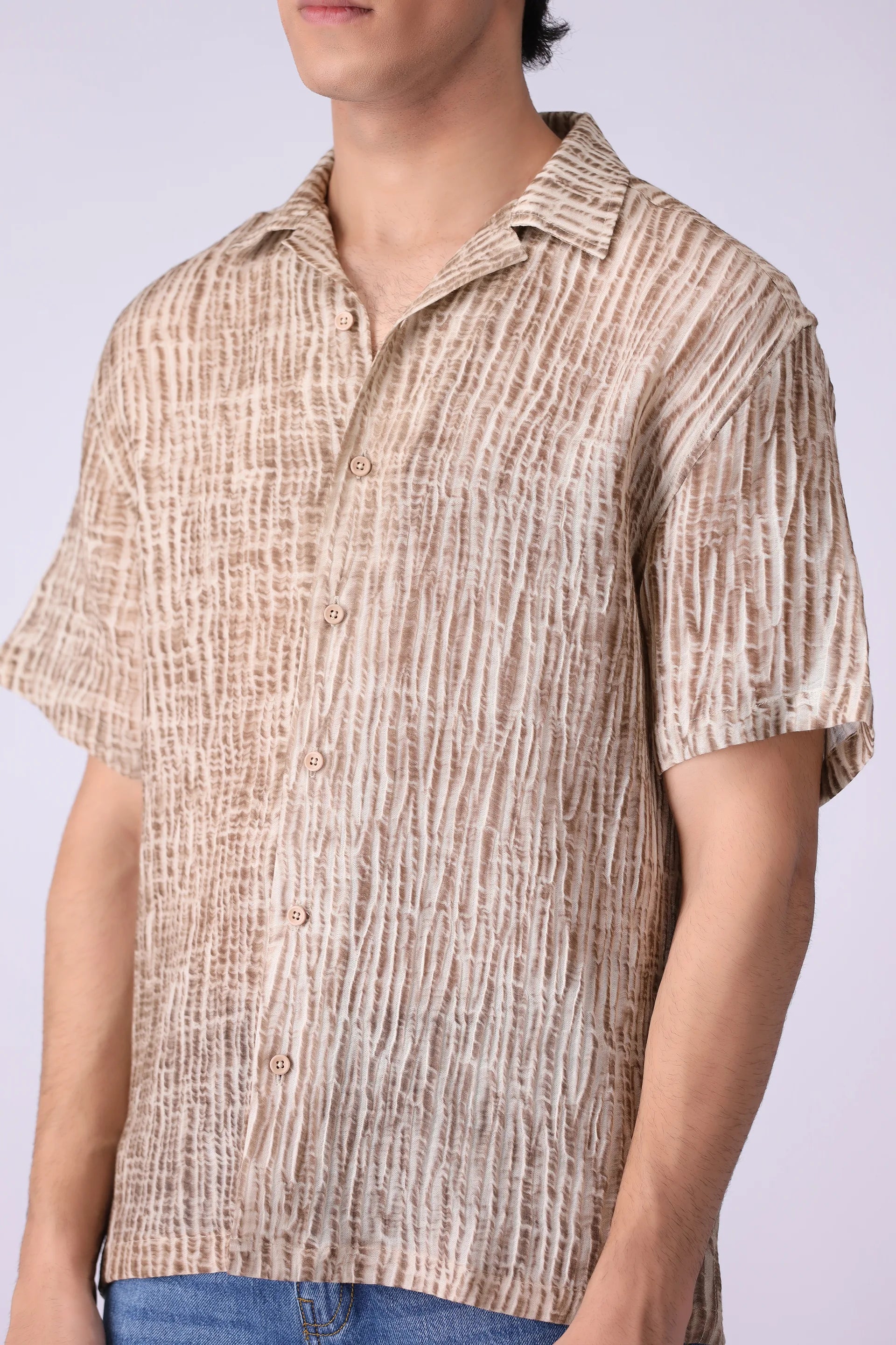 Tie-Dye Textured Shirt - Cougar Clothing
