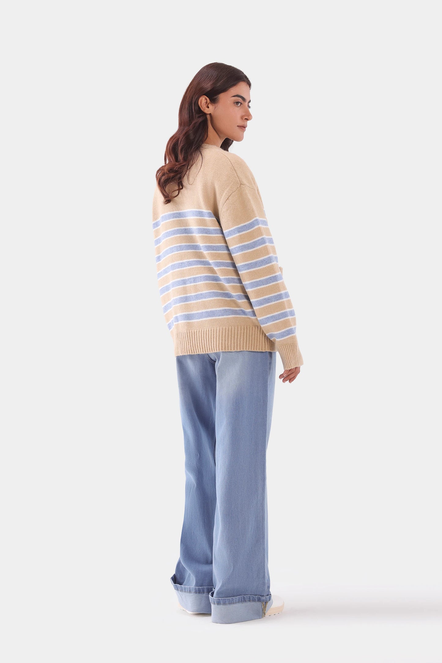 Contrast Striped Cardigan - Cougar Clothing