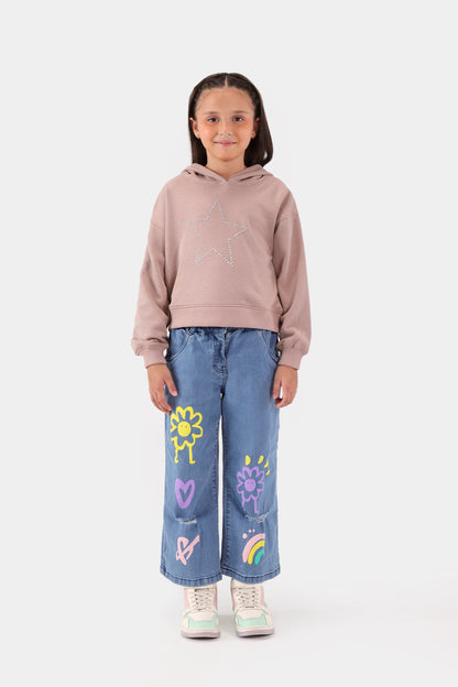 Rhinestone Star Hoodie - Cougar Clothing