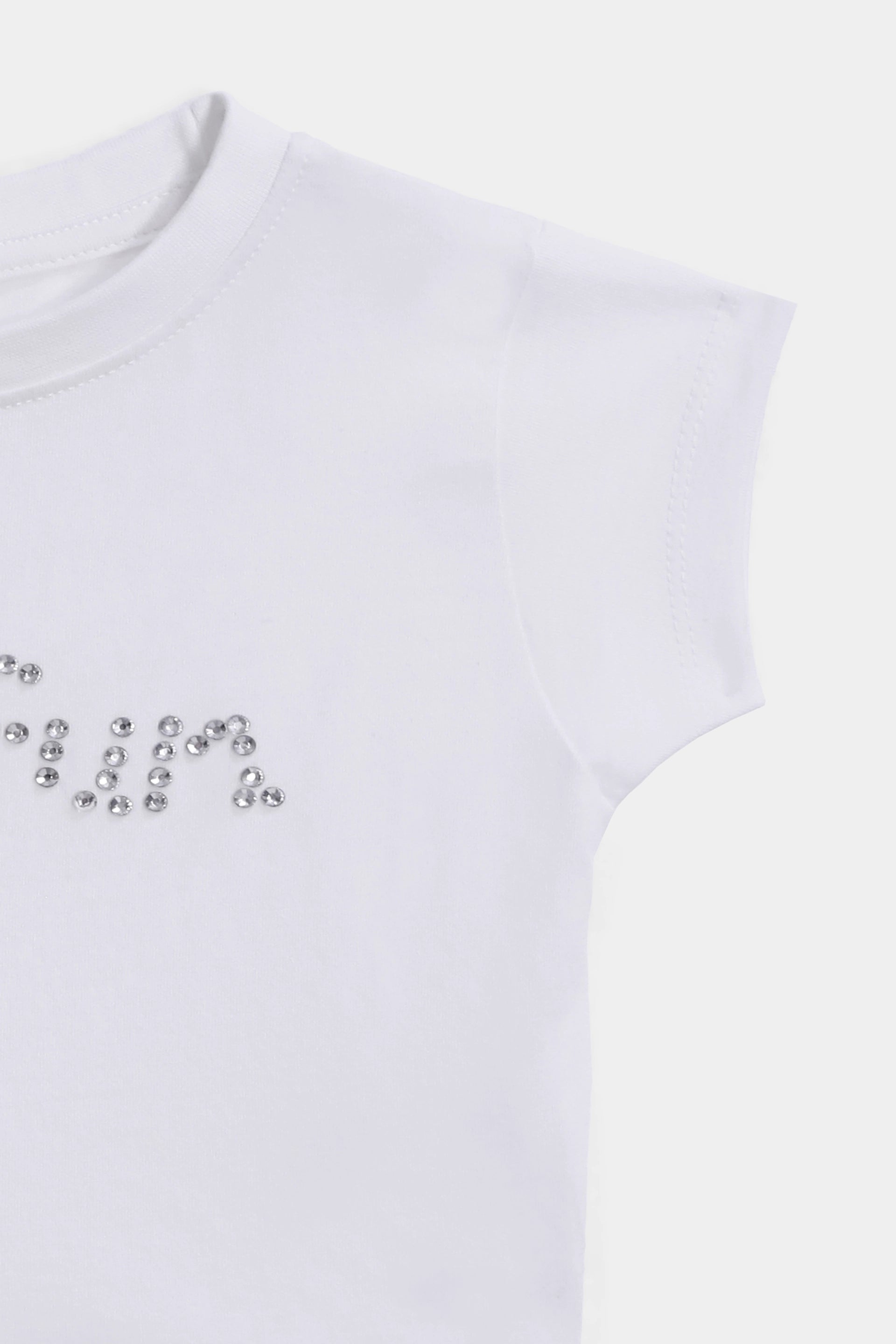 Rhinestone Embellished T-Shirt - Cougar Clothing