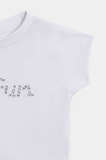 Rhinestone Embellished T-Shirt - Cougar Clothing