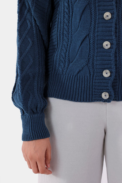 Cable Knit Cardigan - Cougar Clothing