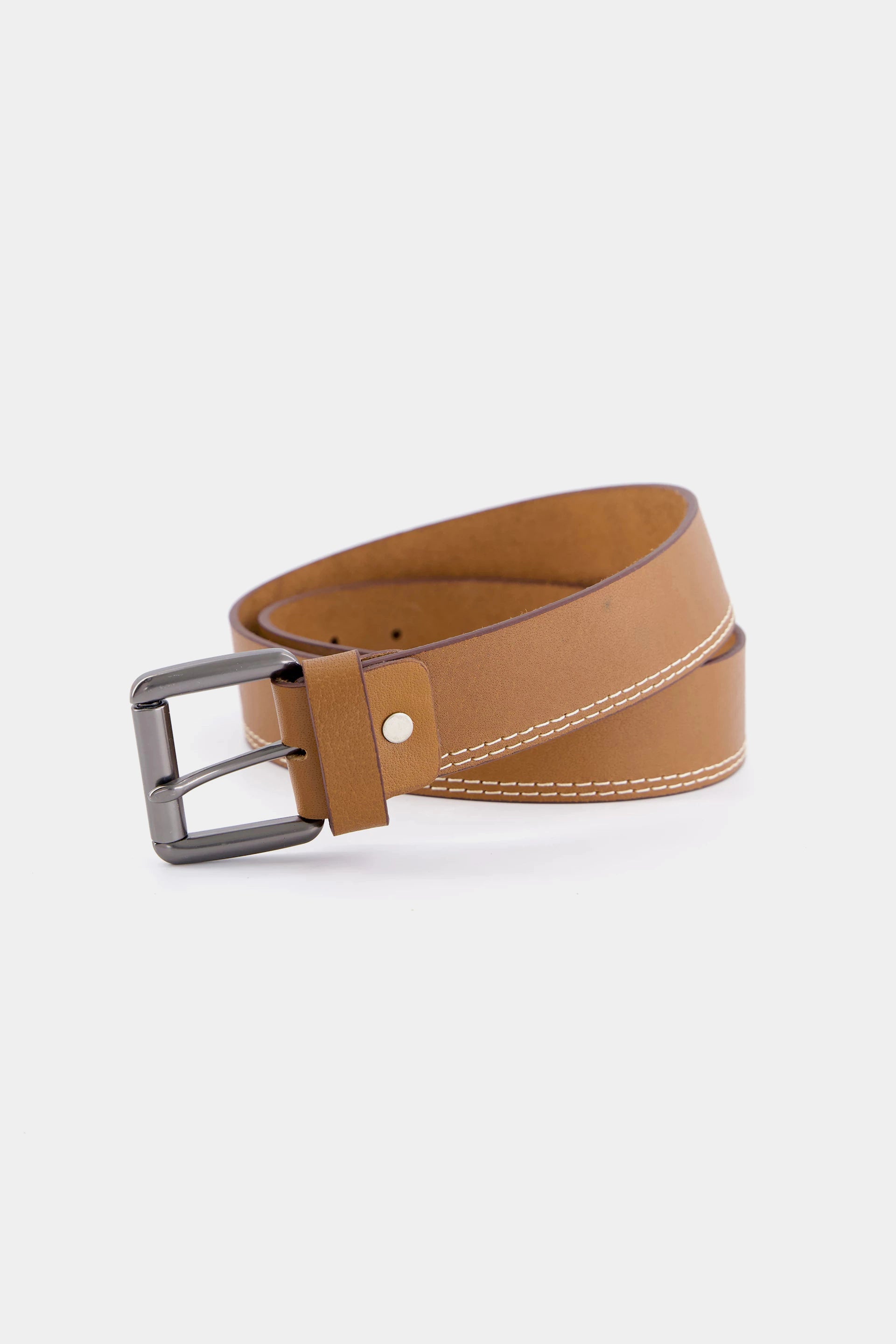 Leather Belt With Frame Buckle - Cougar Clothing