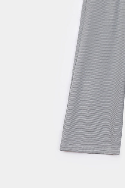 Wool-Mix Houndstooth Trousers - Cougar Clothing