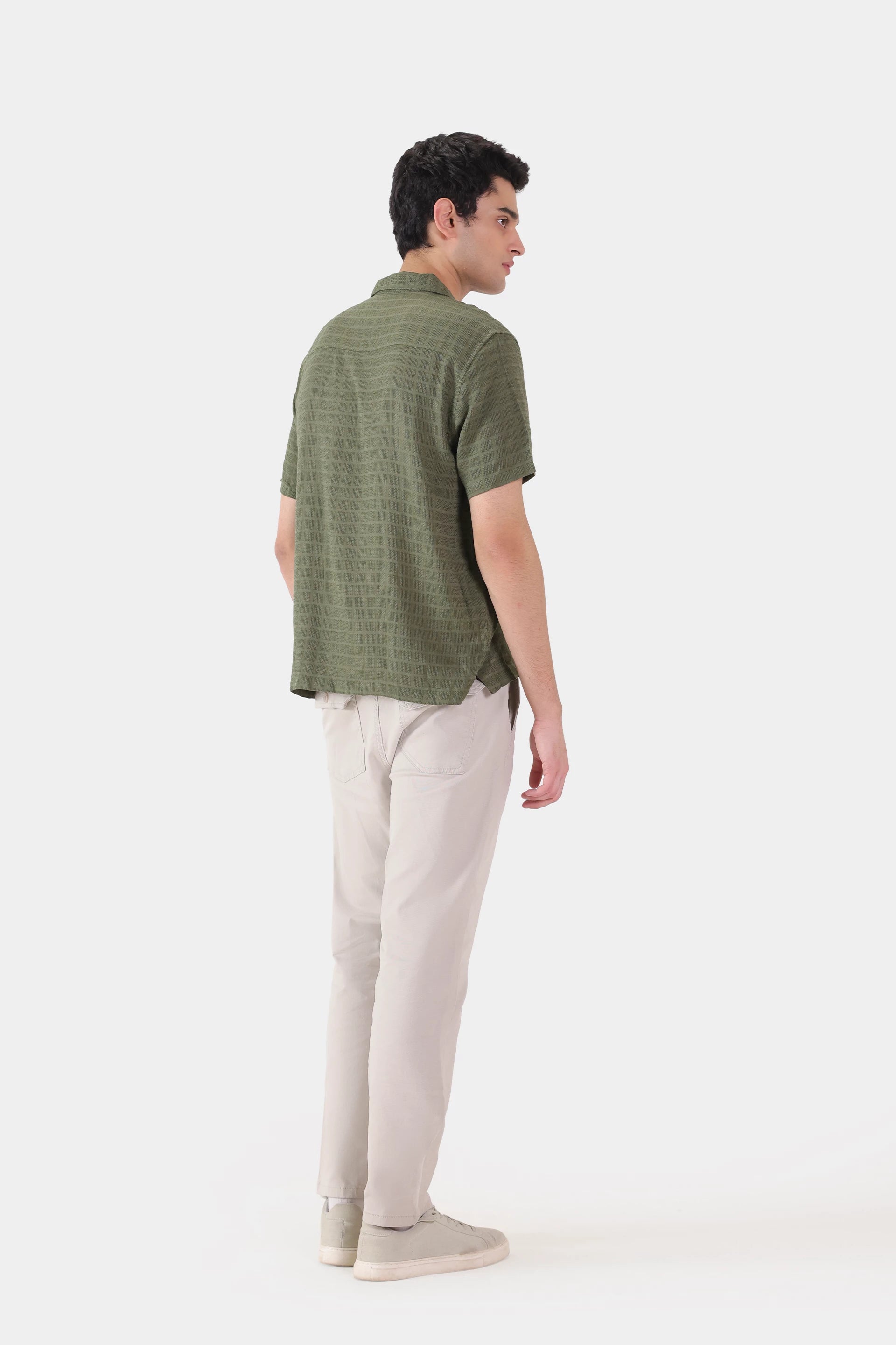 Textured Cotton Shirt - Cougar Clothing