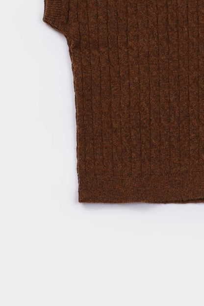 Cable Knit Sweater Vest - Cougar Clothing