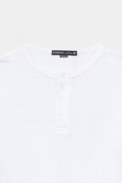 Jacquard Jersey Henley - Cougar Clothing