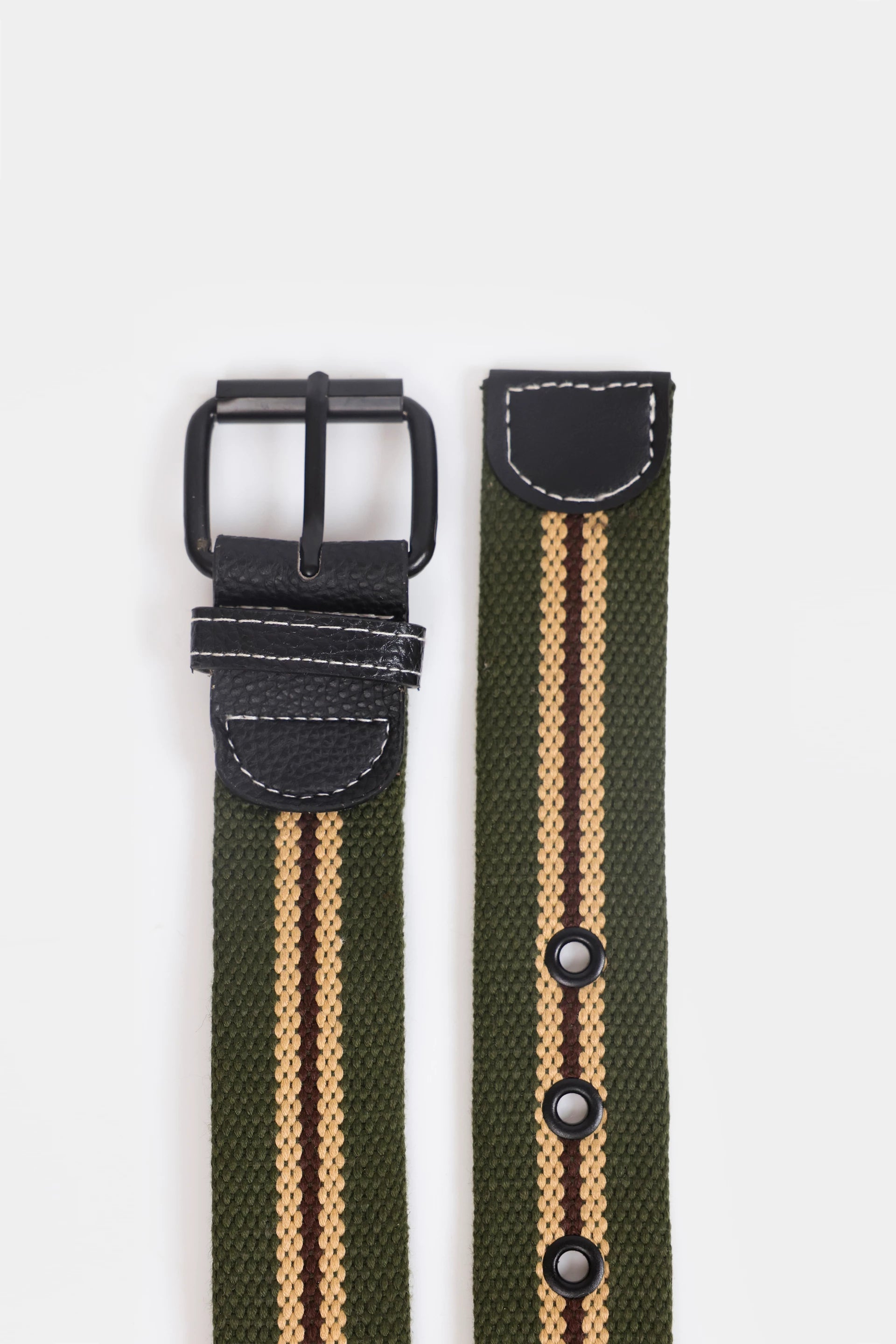 Double Striped Canvas Belt - Cougar Clothing