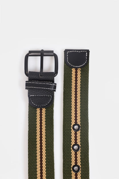 Double Striped Canvas Belt - Cougar Clothing