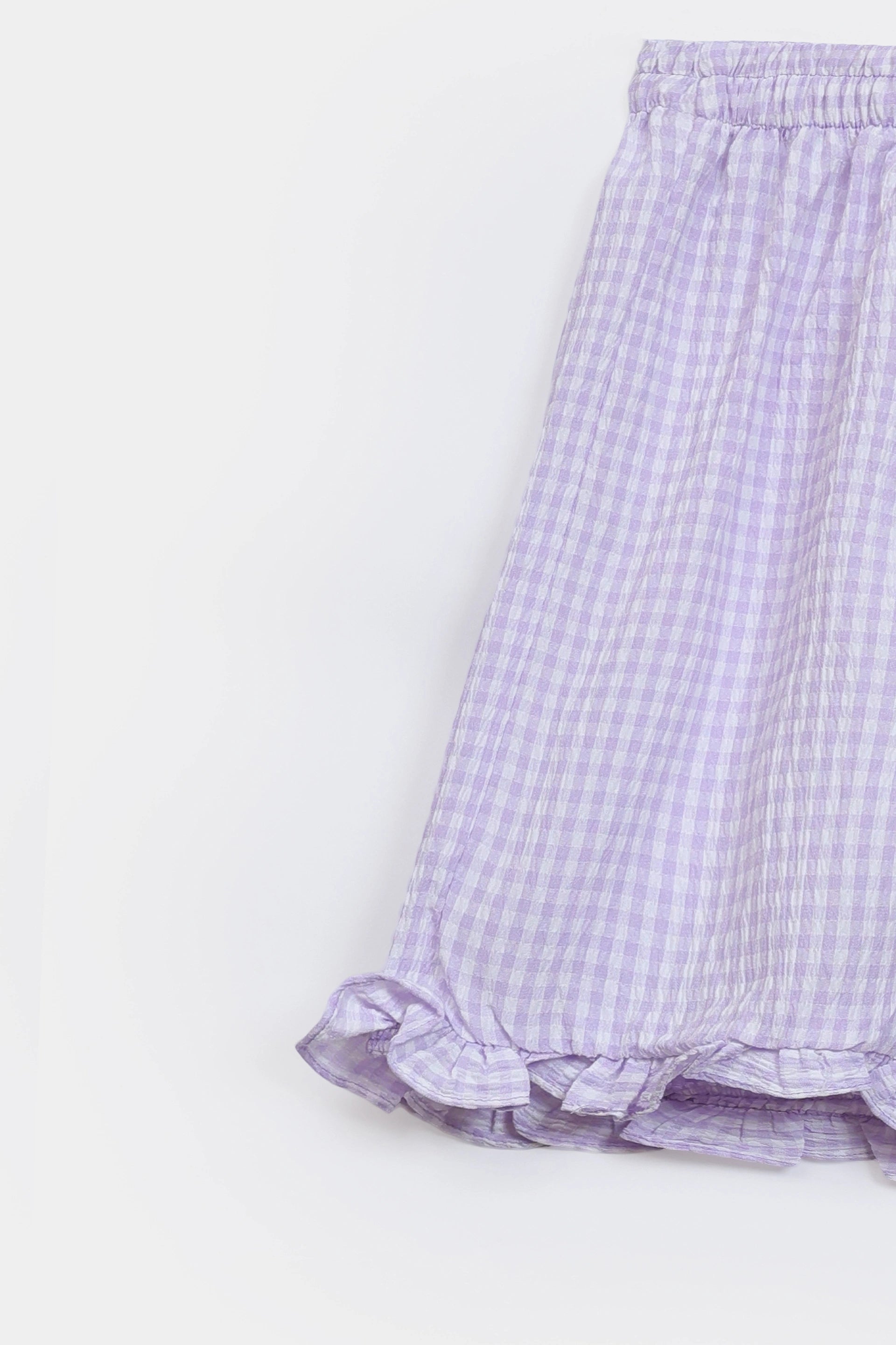 Checkered Cotton Shorts - Cougar Clothing
