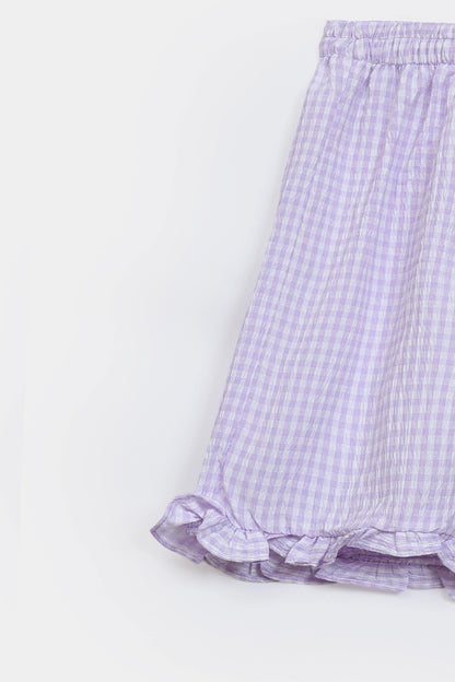 Checkered Cotton Shorts - Cougar Clothing