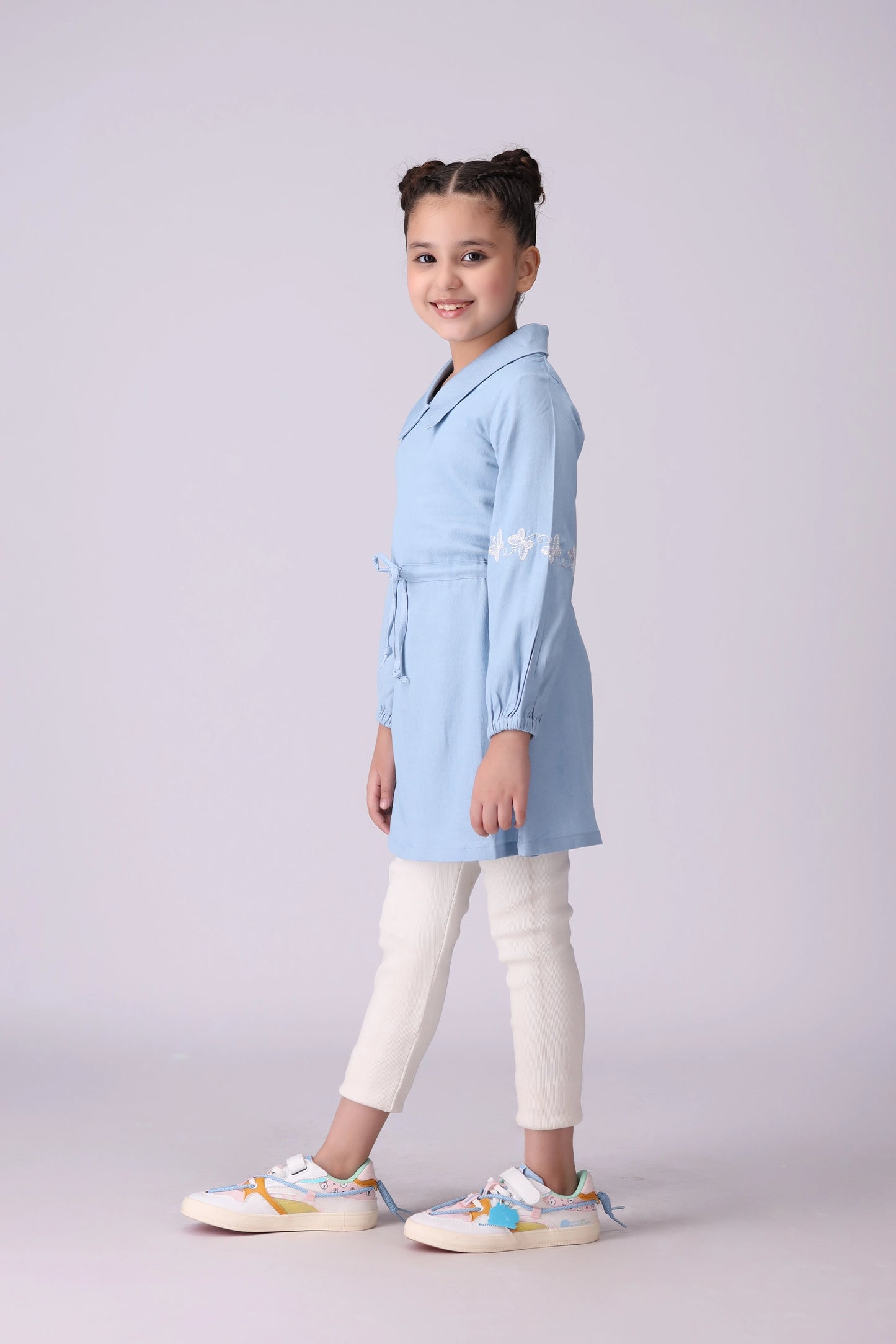 Chambray Embroidered Dress - Cougar Clothing