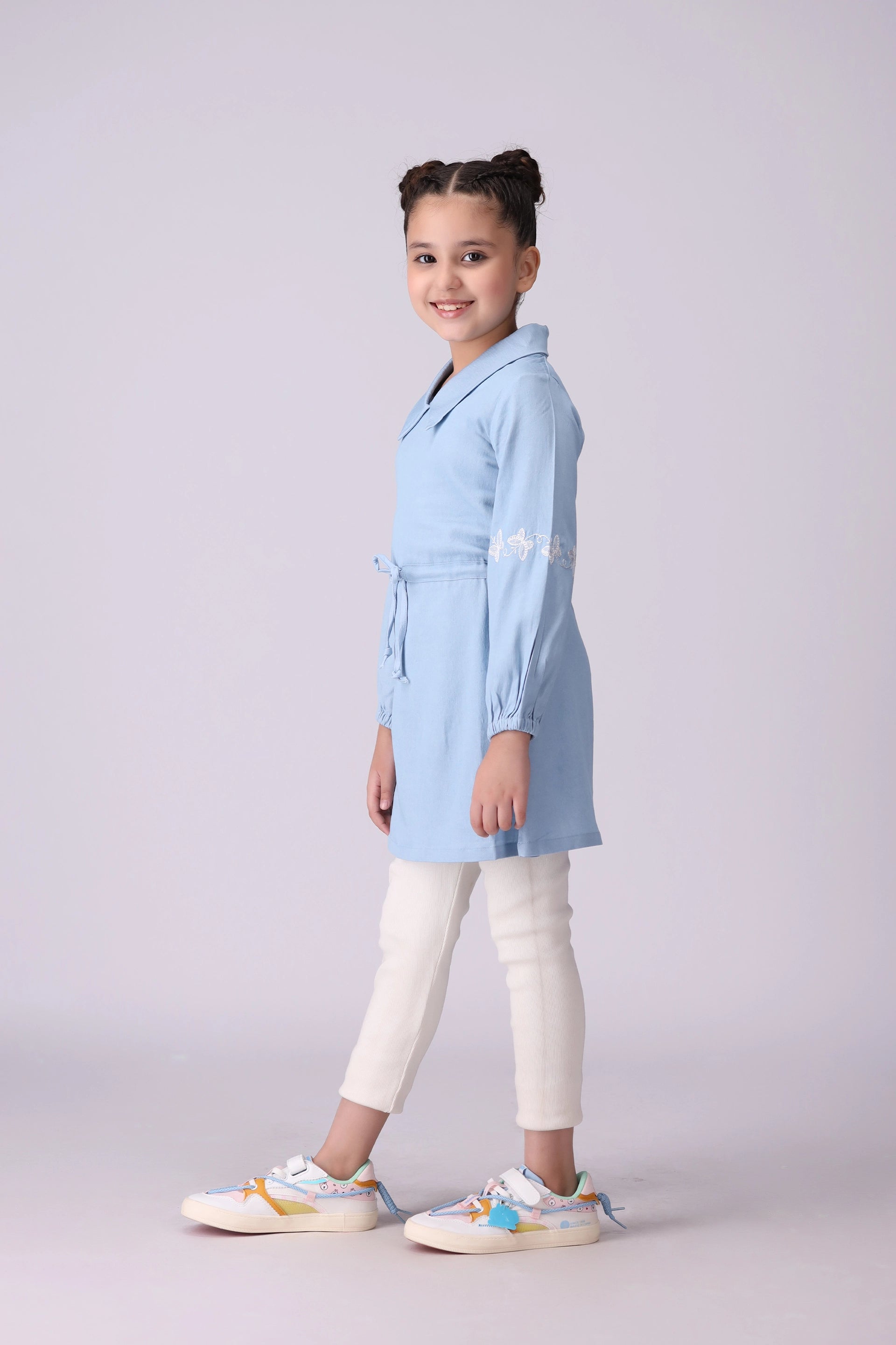 Chambray Embroidered Dress - Cougar Clothing