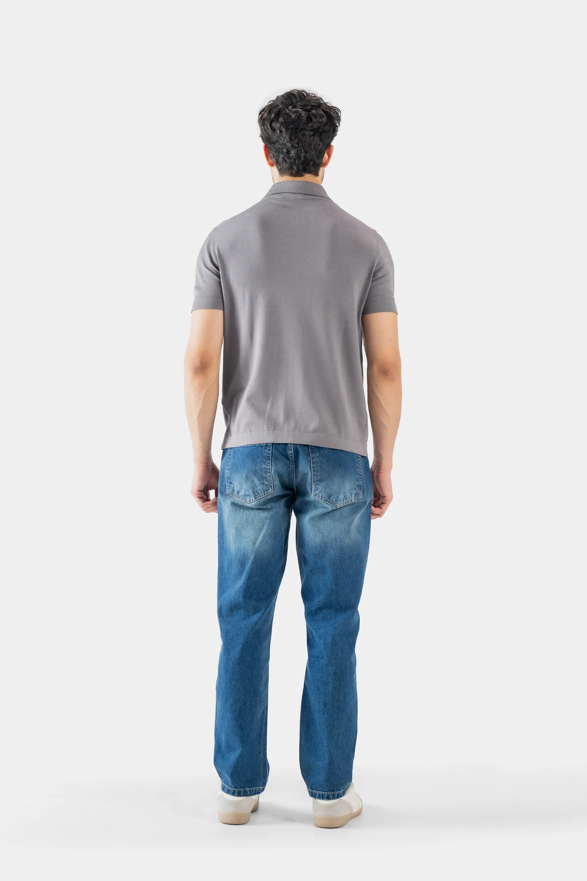 Viscose Blend Knit Polo - Cougar Clothing