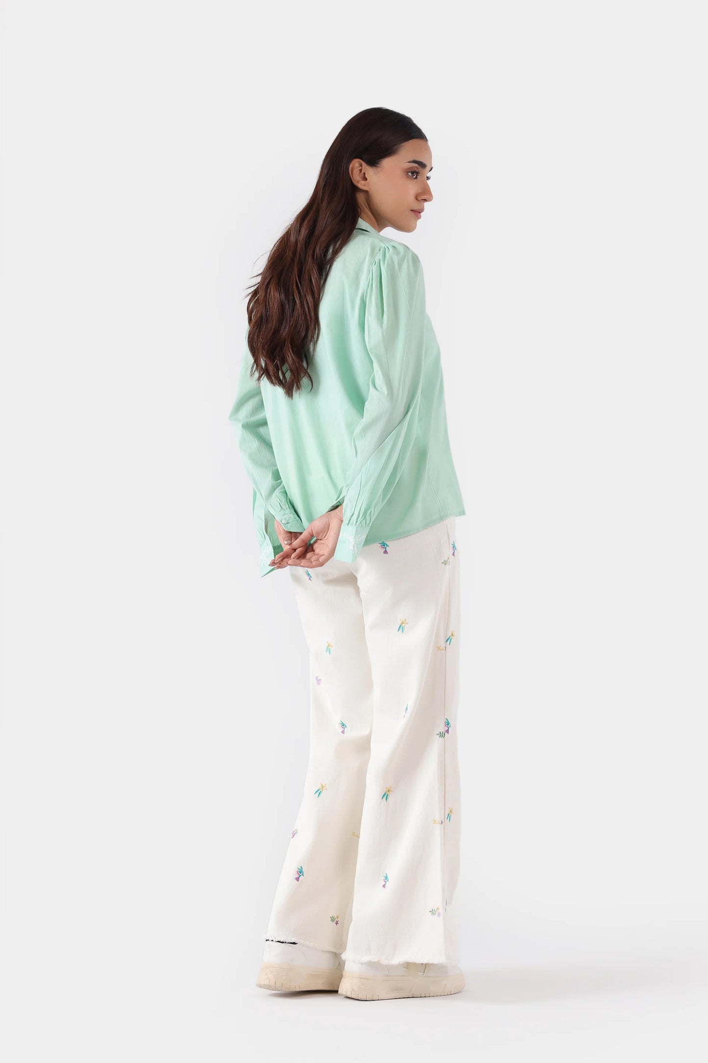 Embroidered Button Down - Cougar Clothing