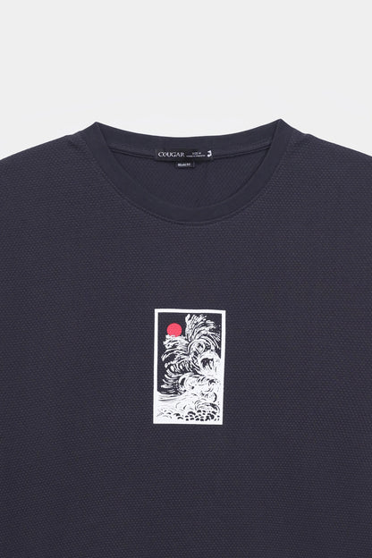 Relaxed Popcorn Knit T-Shirt - Cougar Clothing