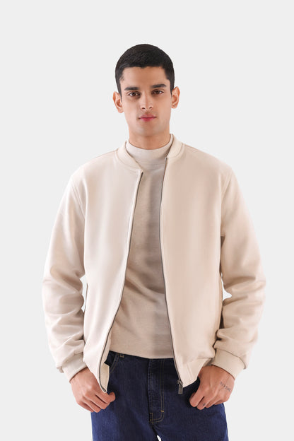 Faux Suede Bomber Jacket - Cougar Clothing