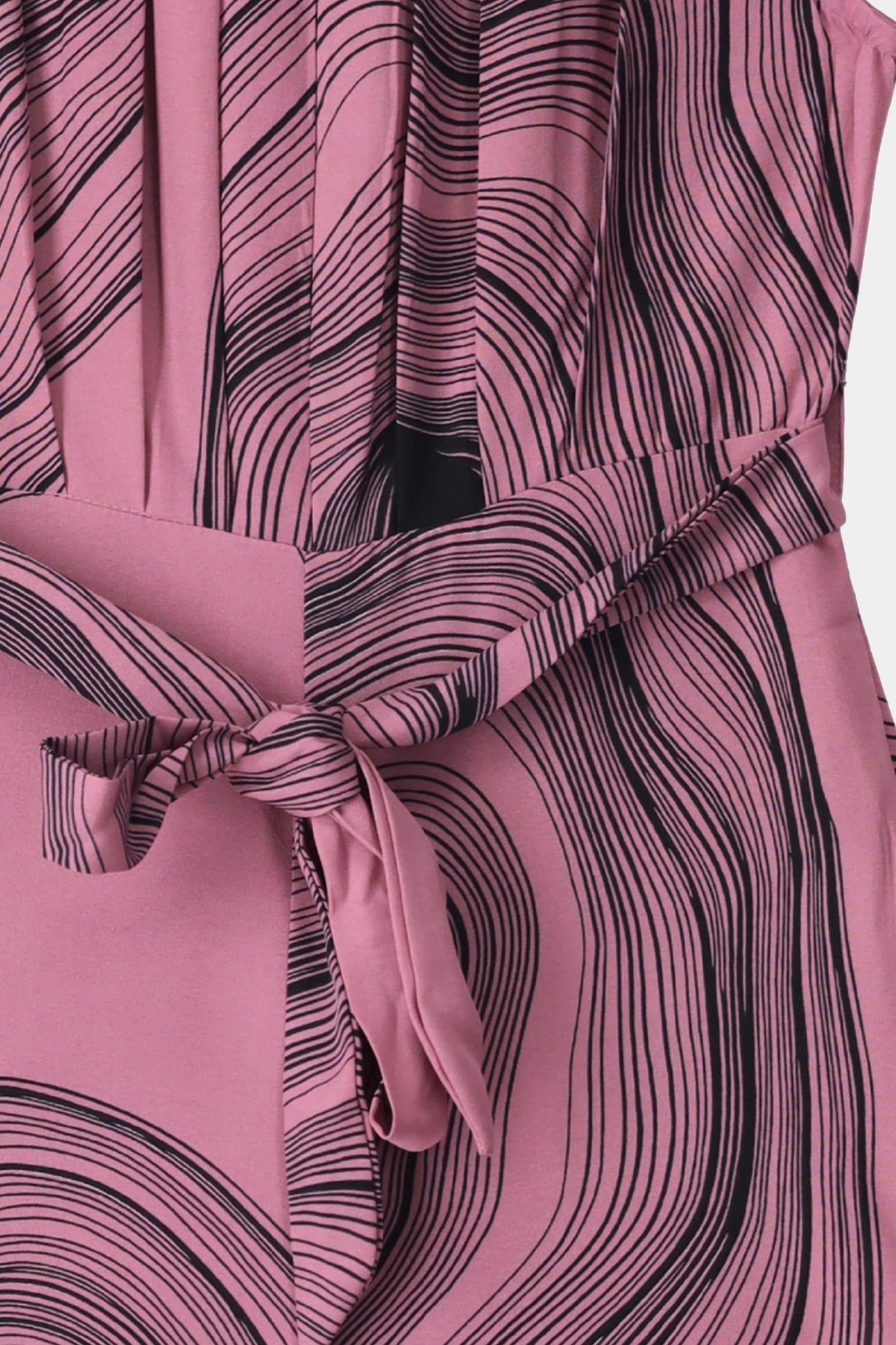 Printed Jumpsuit With Belt - Cougar Clothing