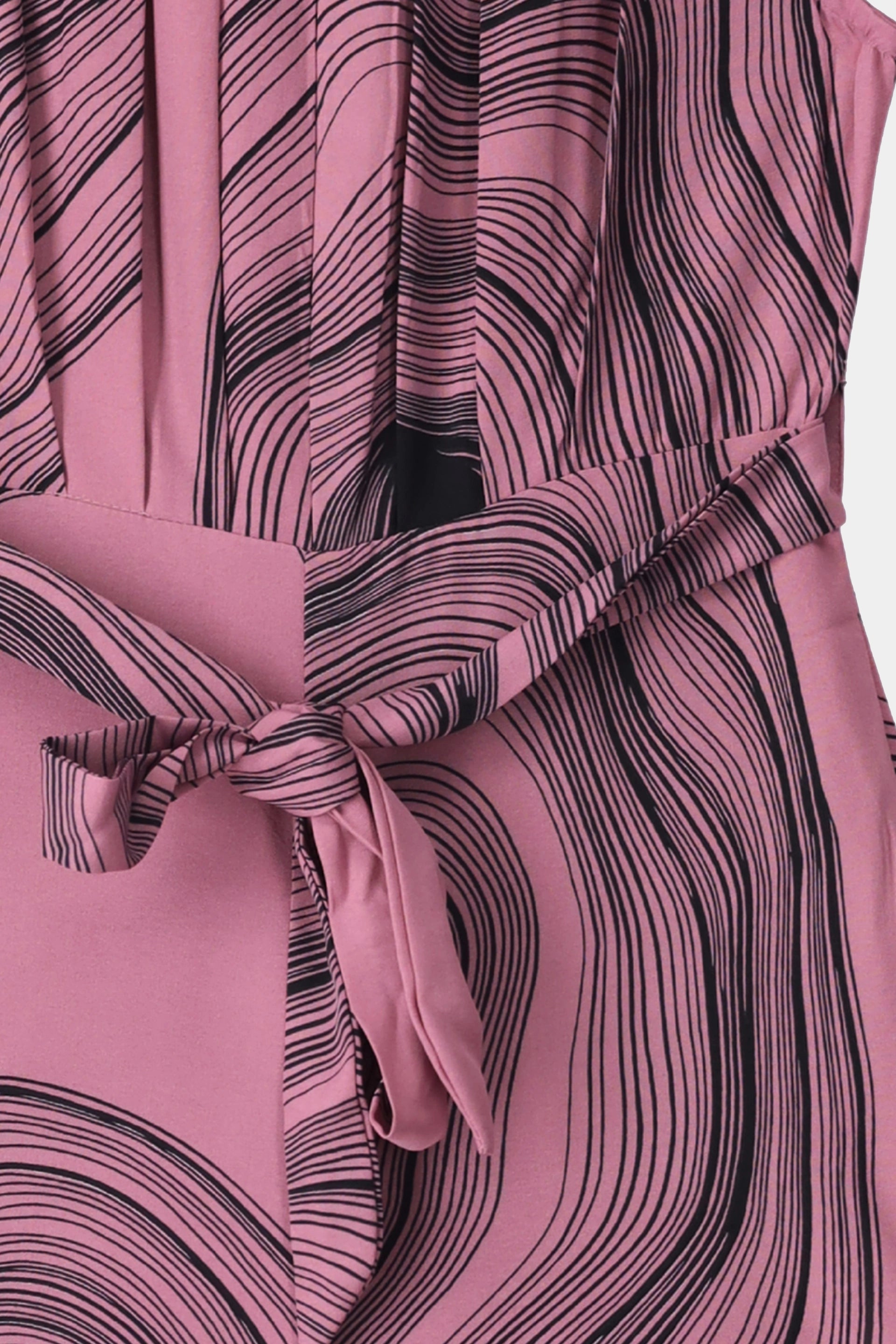 Printed Jumpsuit With Belt - Cougar Clothing