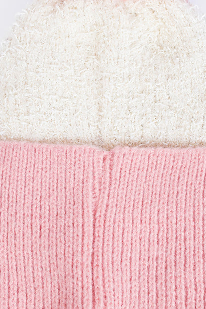 Two-Tone Knit Beanie - Cougar Clothing