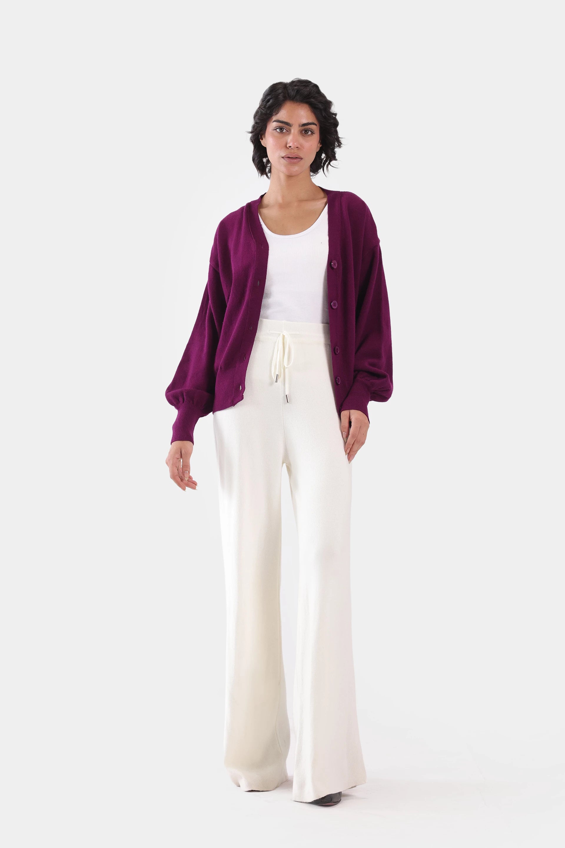 Cuffed Sleeve Cardigan - Cougar Clothing