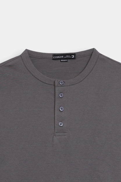 Jacquard Jersey Henley - Cougar Clothing