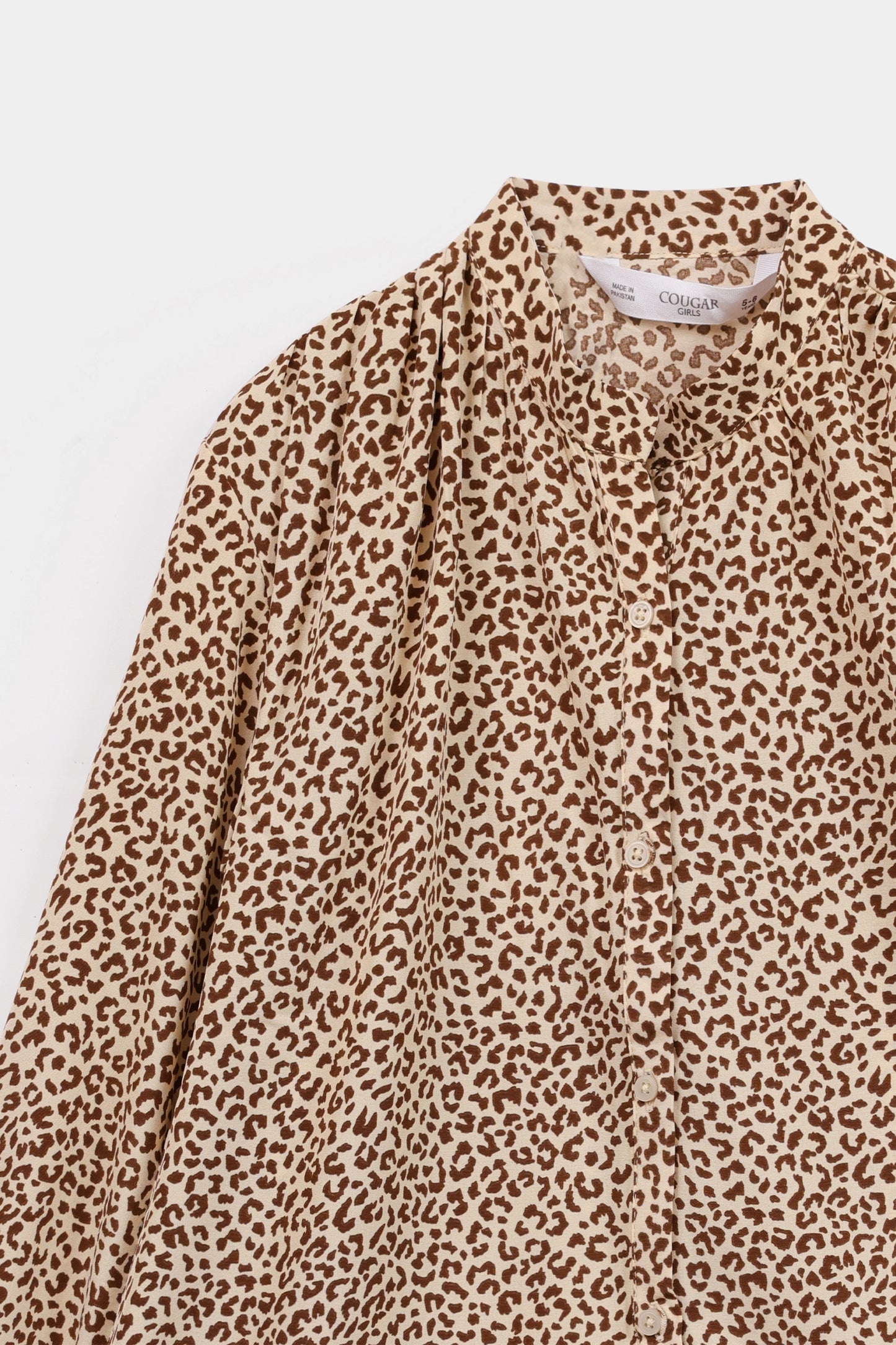 Button-Front Printed Top - Cougar Clothing