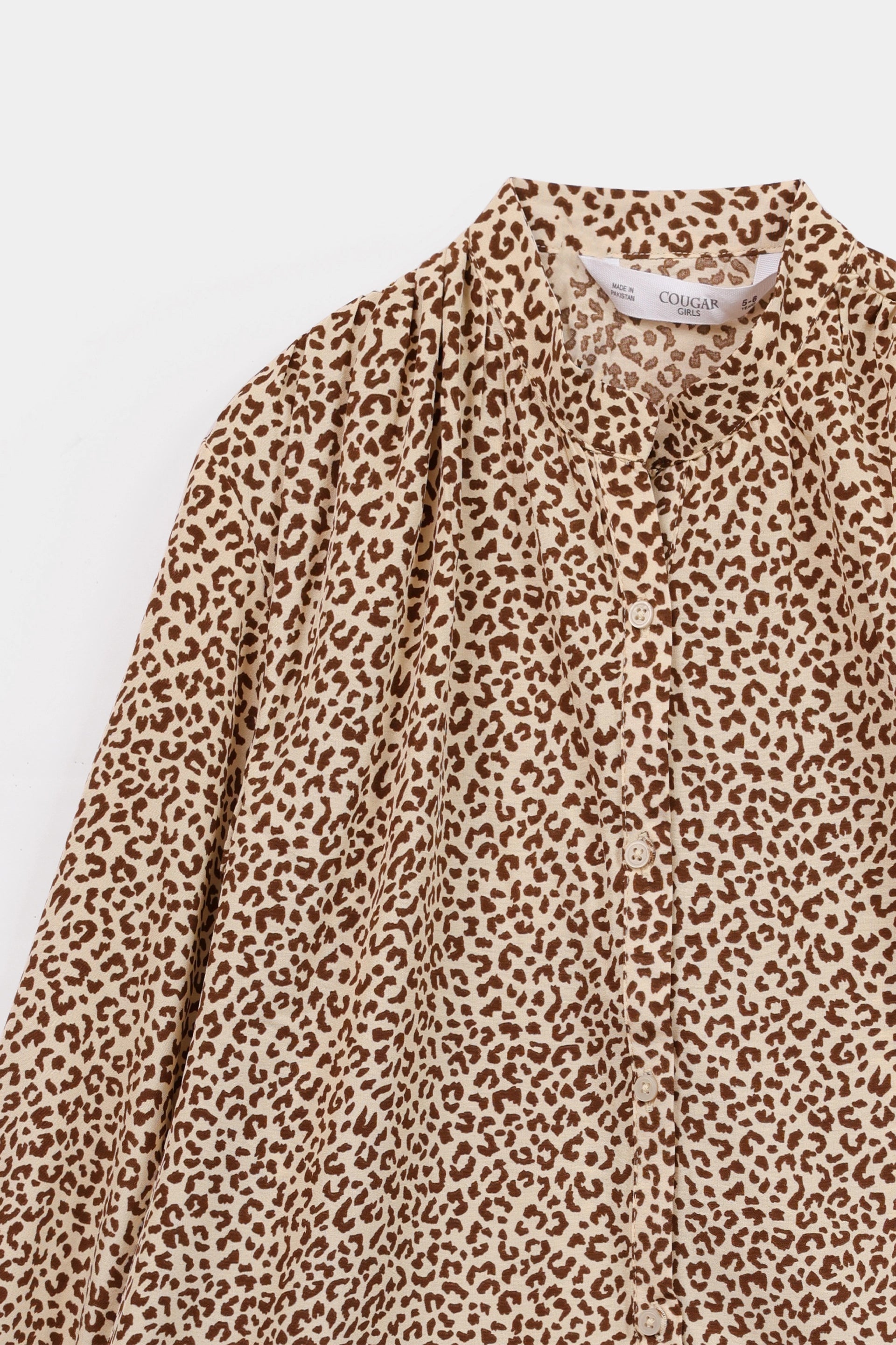 Button-Front Printed Top - Cougar Clothing