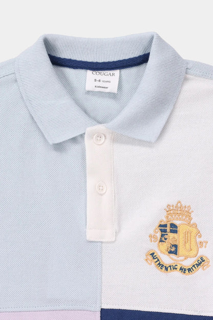 Color Block Embroidered Polo - Cougar Clothing