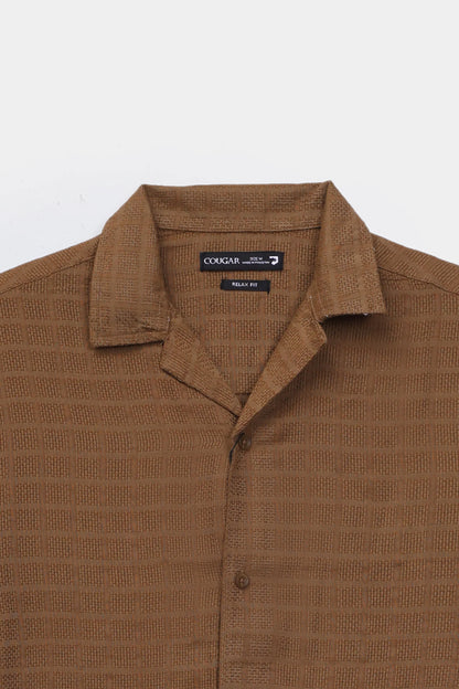 Textured Cotton Shirt - Cougar Clothing