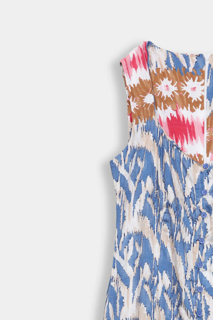 Printed Long Dress - Cougar Clothing