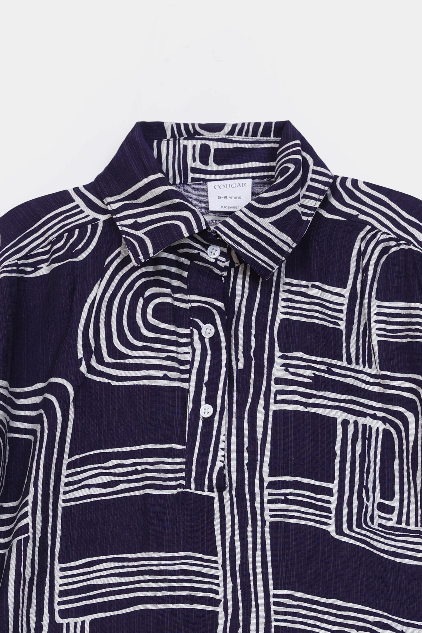 Abstract Printed Cotton Shirt - Cougar Clothing