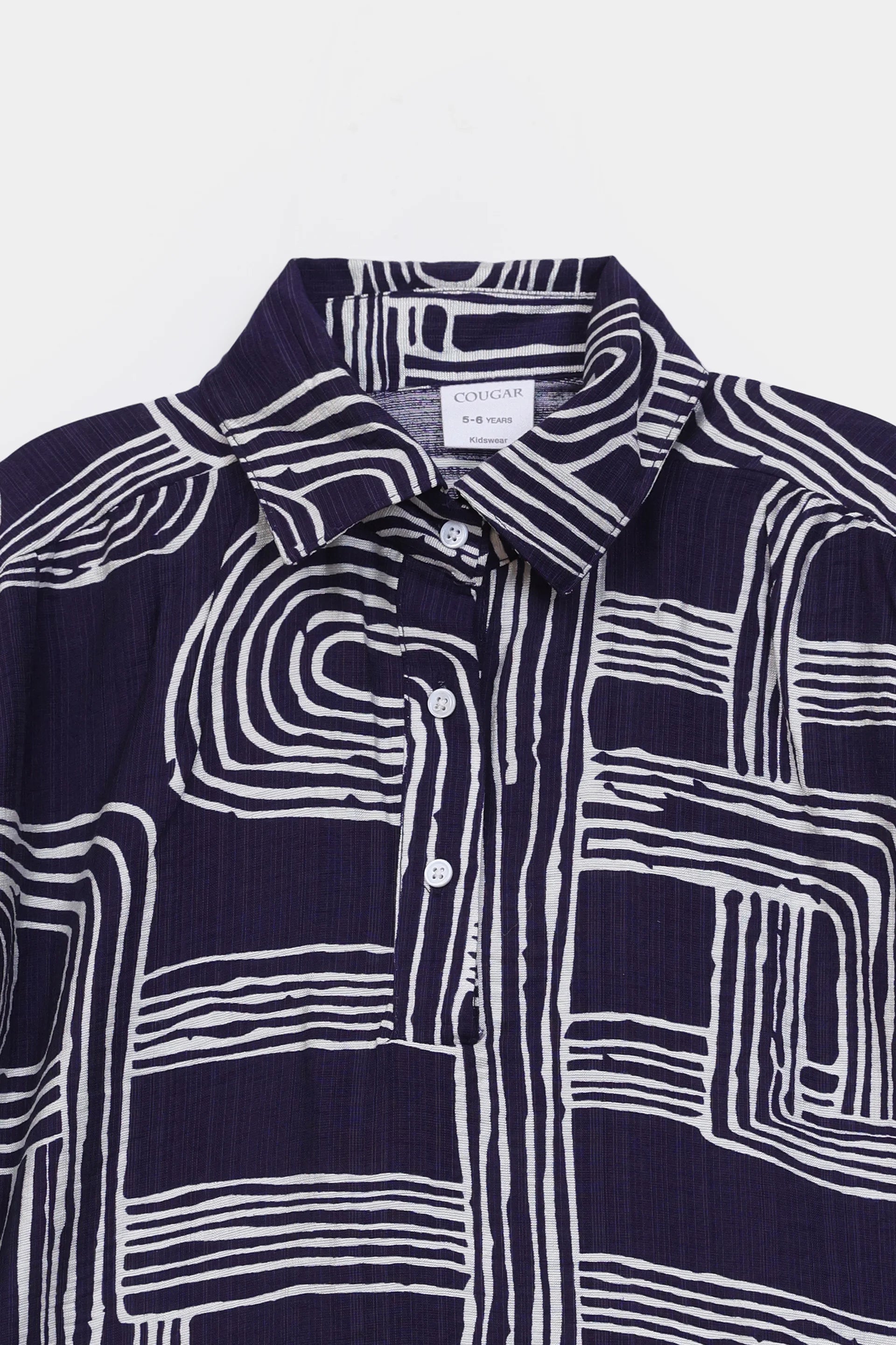 Abstract Printed Cotton Shirt - Cougar Clothing