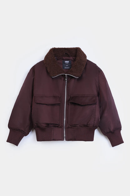 Cropped Bomber Jacket