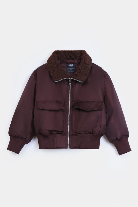 Cropped Bomber Jacket