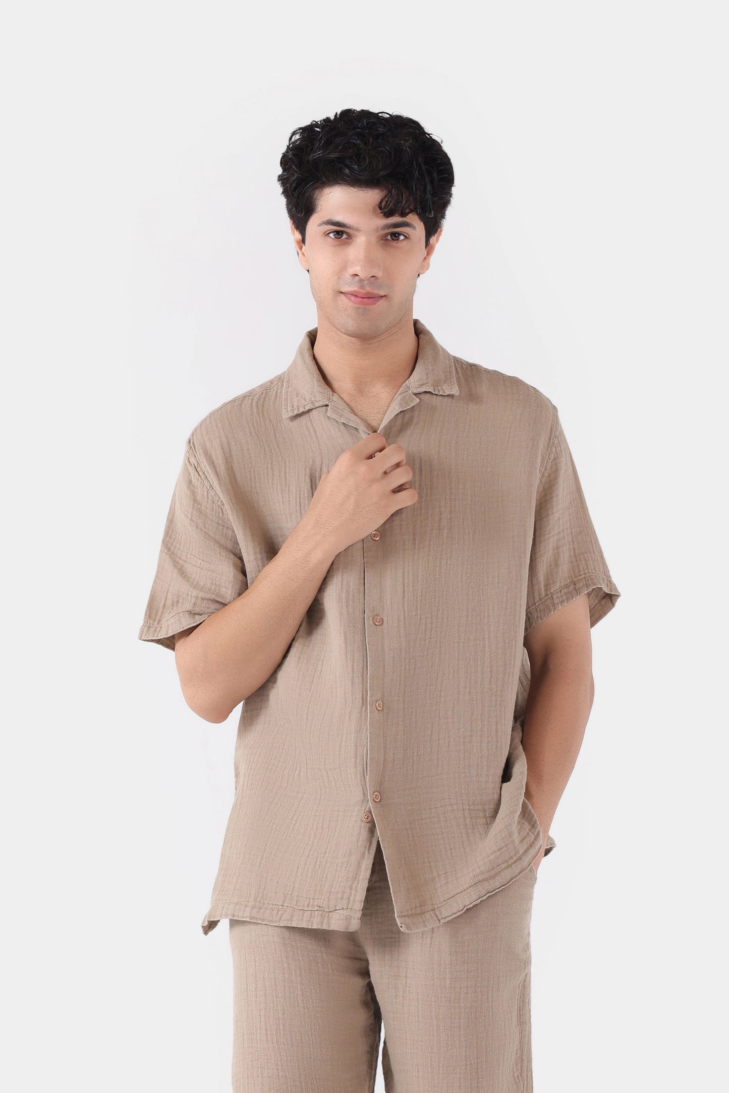 Muslin Resort Collar Shirt - Cougar Clothing
