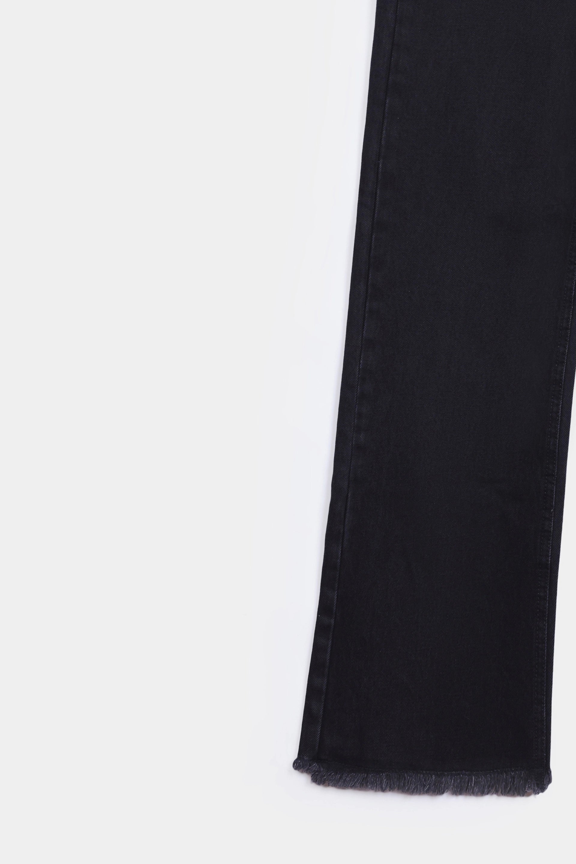 Straight Jeans With Raw Hem - Cougar Clothing
