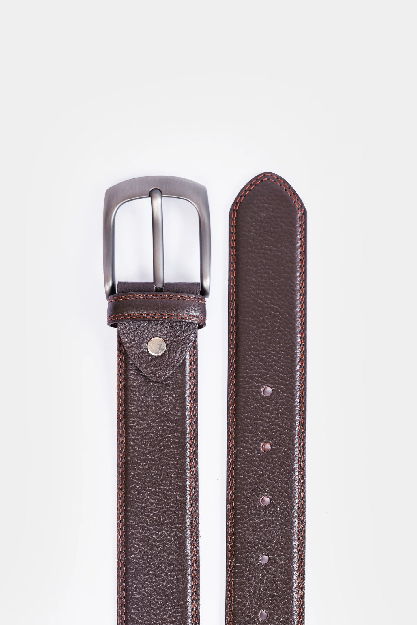 Side Stitched Leather Belt - Cougar Clothing