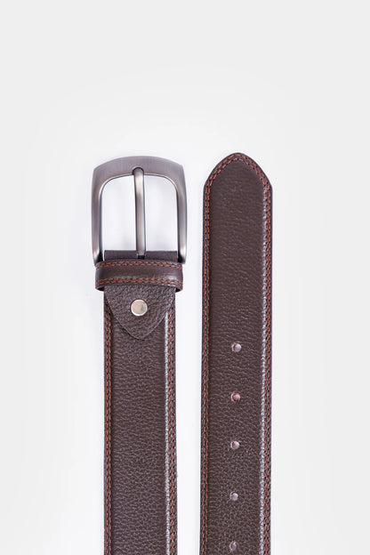 Side Stitched Leather Belt - Cougar Clothing