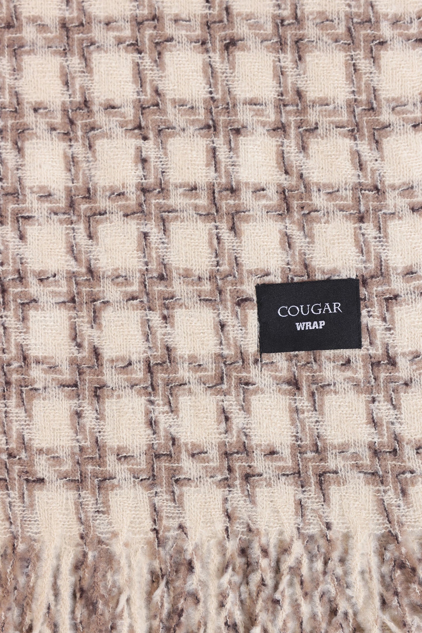 Checkered Knitted Shawl - Cougar Clothing